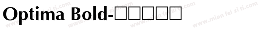 Optima Bold字体转换